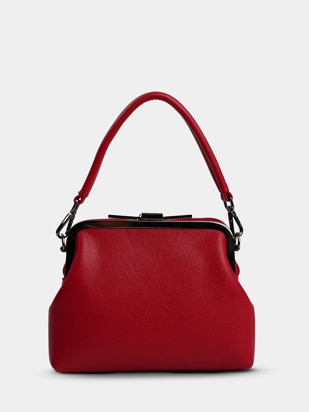 455-49 550227 Сумка фрейм женская экокожа Ludor красный