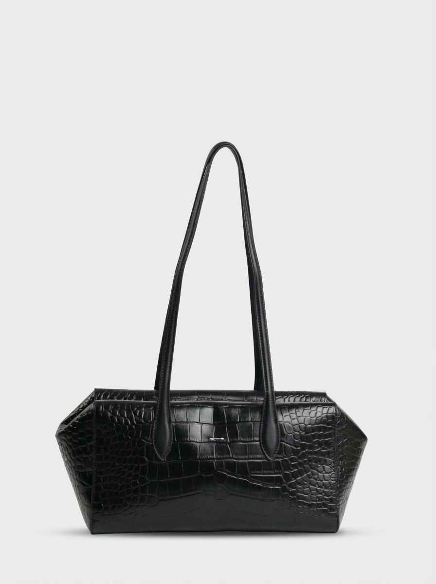 456-59 78828 Сумка тоут женская натуральная кожа Ludor черный