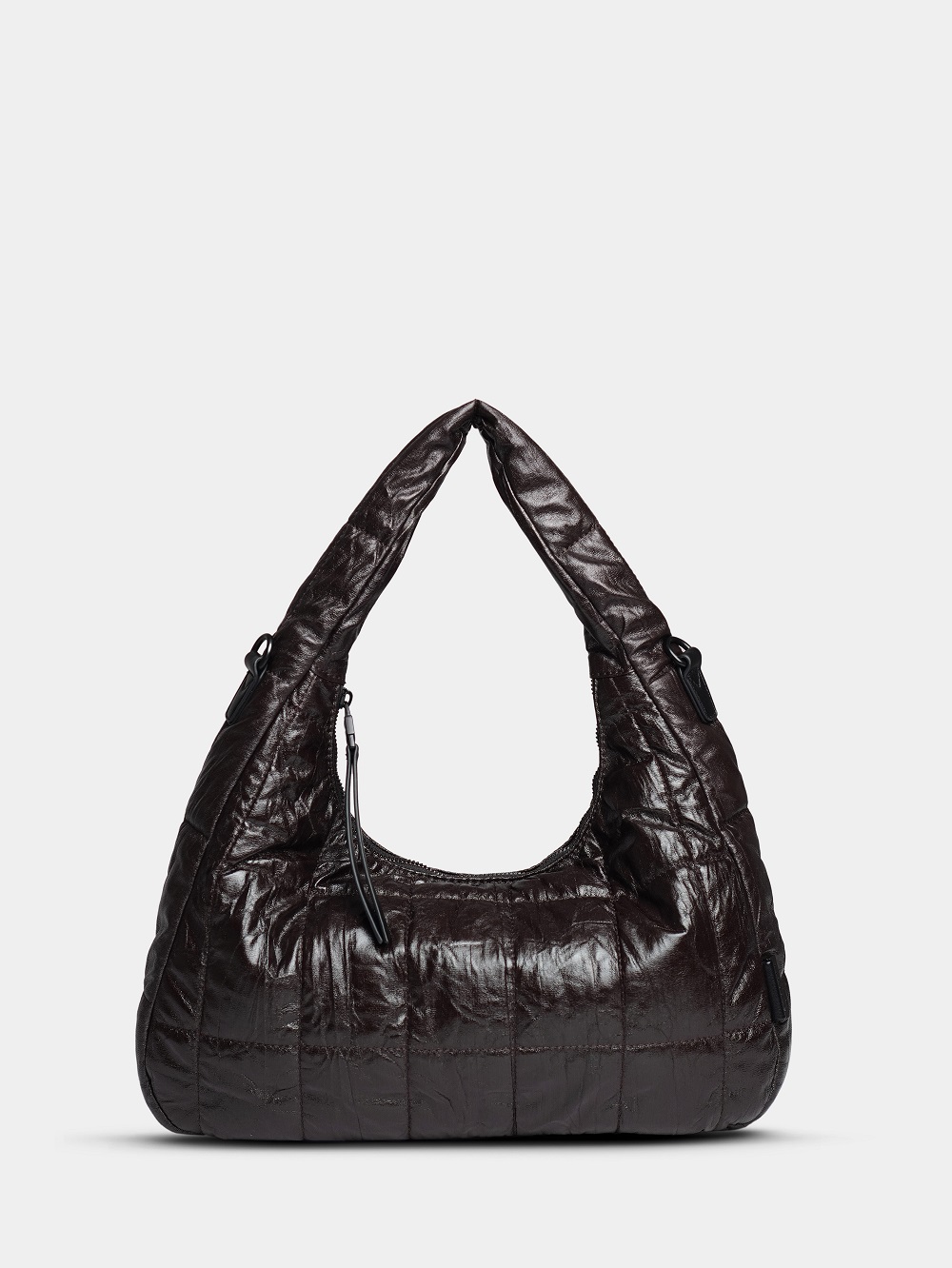 451-19 593461 Сумка хобо женская экокожа Safenta темно-коричневый