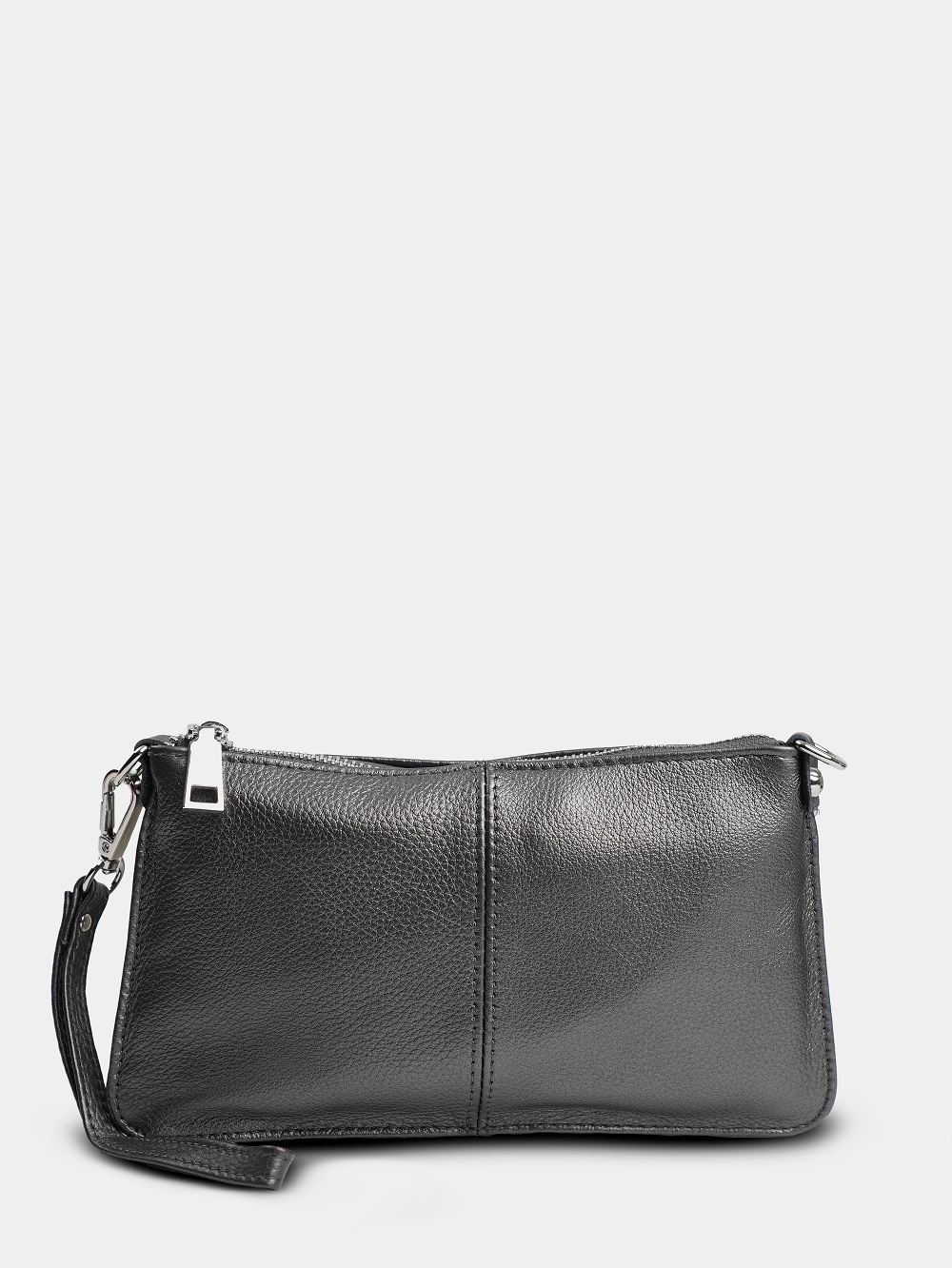 фото 454-35 711 Клатч женский натуральная кожа Ludor серый