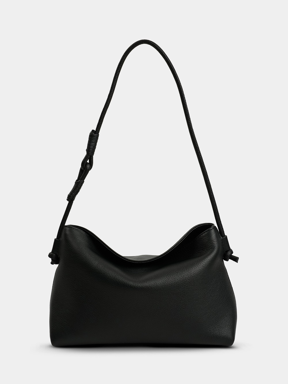 455-66 8836 Сумка хобо женская натуральная кожа Ludor черный