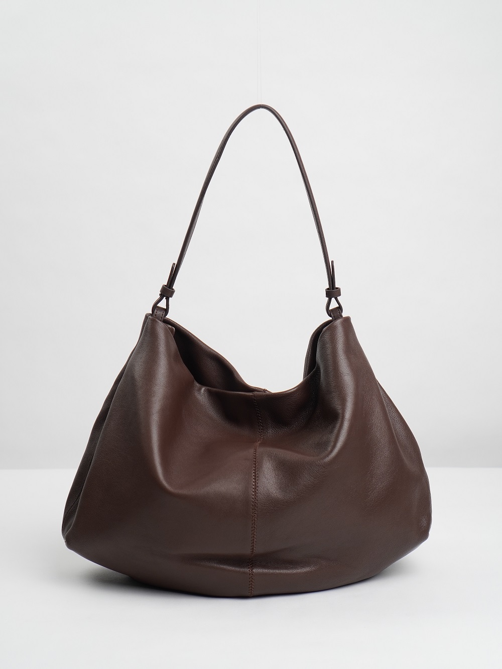 438-80 10-070 Сумка хобо женская натуральная кожа Ludor коричневый