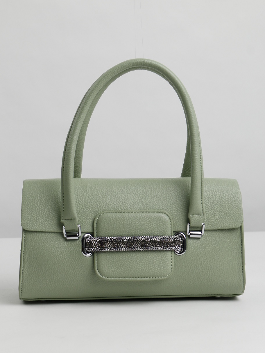 442-33 5255 Сумка стракчэд женская экокожа Safenta светло-зеленый