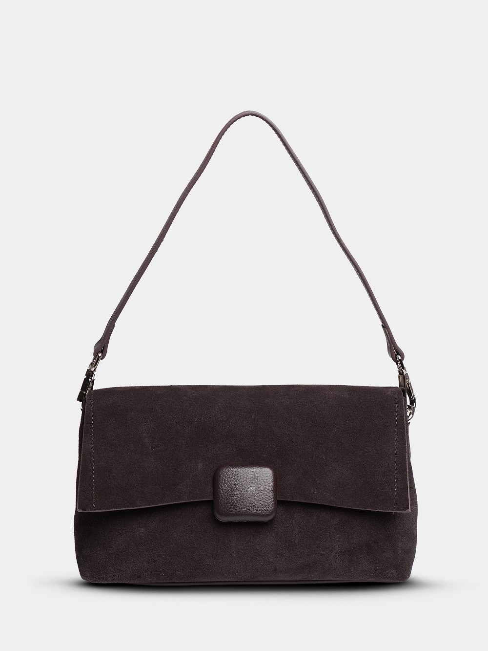 453-34 6016-2 Сумка кросс-боди женская натуральная замша Ludor темно-коричневый фото 453-34 6016-2 Сумка кросс-боди женская натуральная замша Ludor темно-коричневый