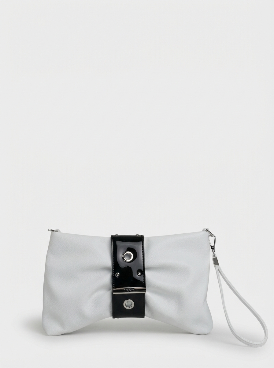 фото 456-95 2131 Клатч женский экокожа Safenta белый