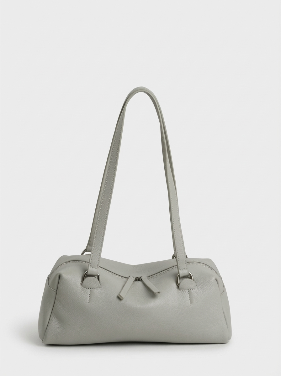 456-67 3713 Сумка доум женская натуральная кожа Ludor светло-серый