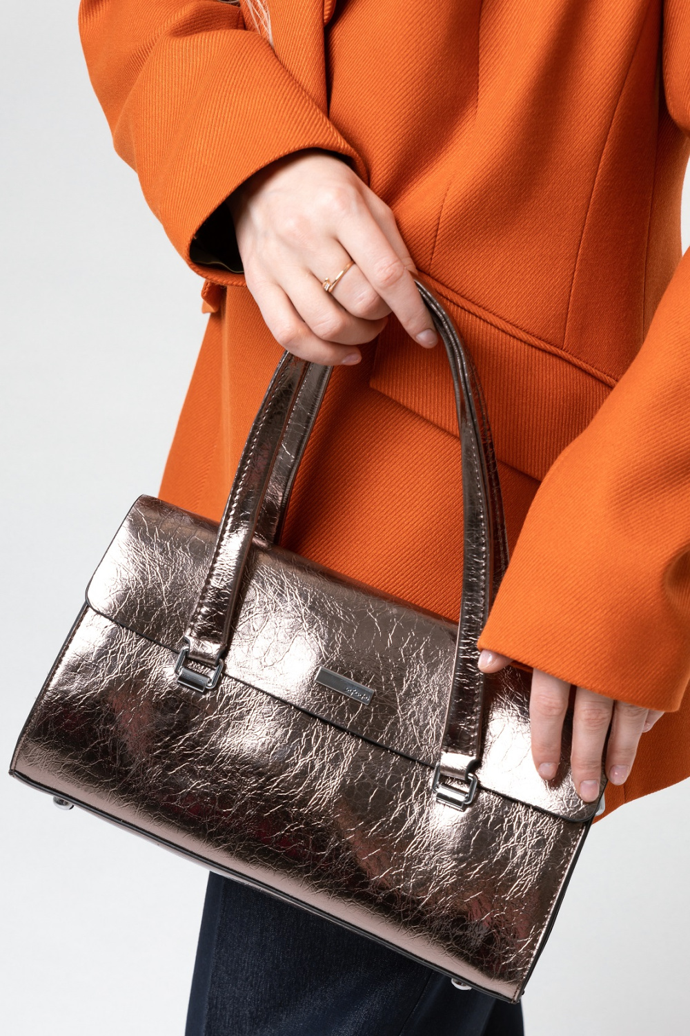 442-61 5255-1 Сумка стракчэд женская экокожа Safenta бронза 442-61 5255-1 Сумка стракчэд женская экокожа Safenta бронза