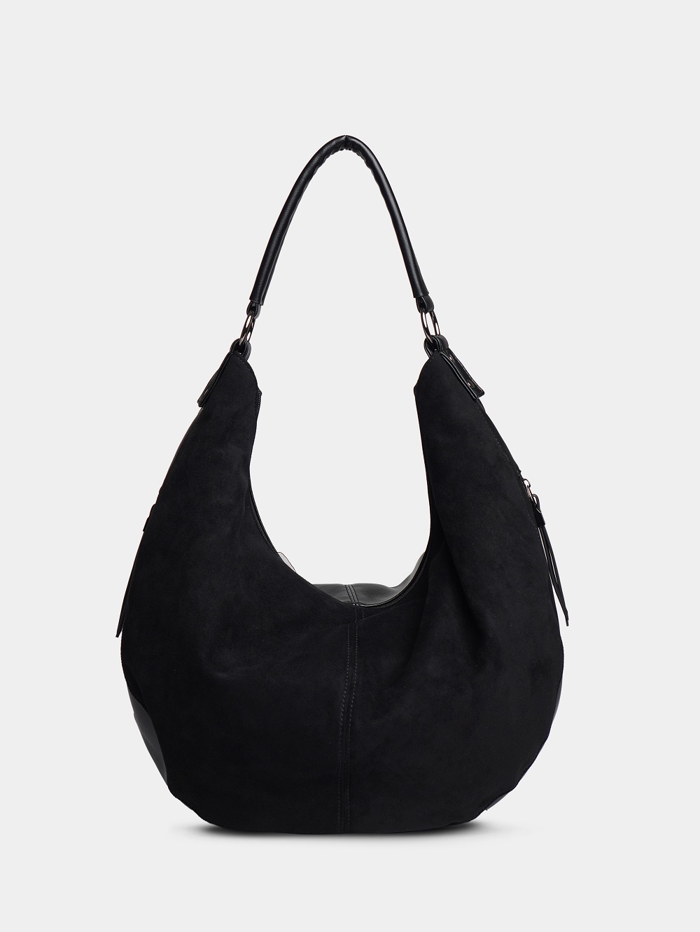 451-41 550237 Сумка хобо женская эко замша Ludor черный