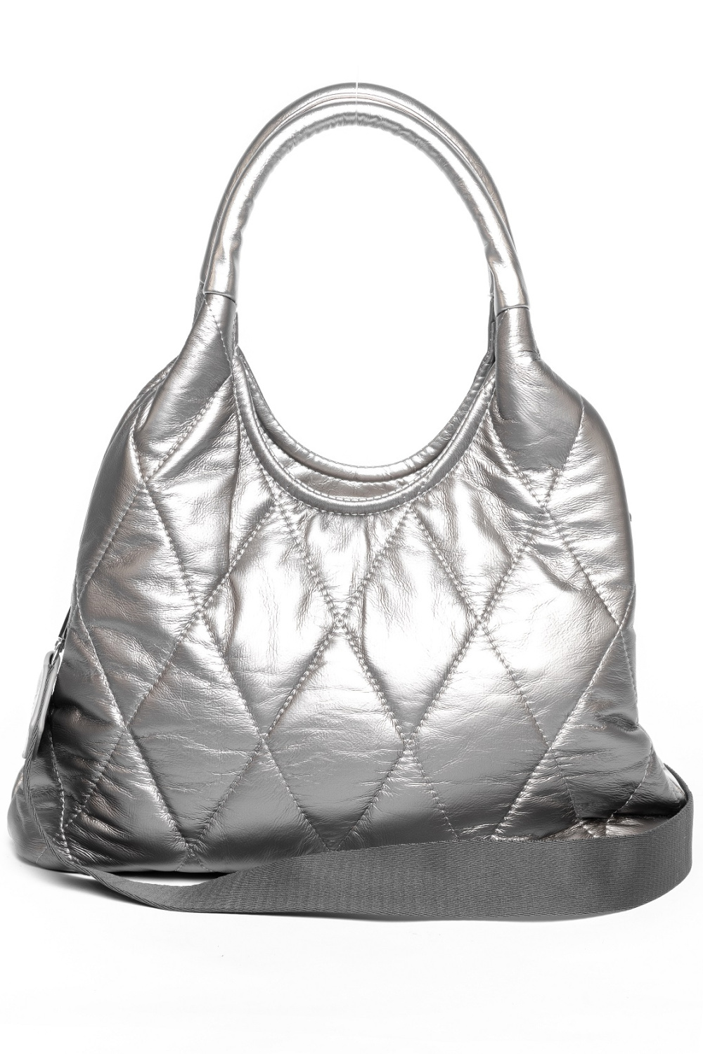 432-14 Р2900-2 Сумка хобо женская экокожа Ludor серый 432-14 Р2900-2 Сумка хобо женская экокожа Ludor серый