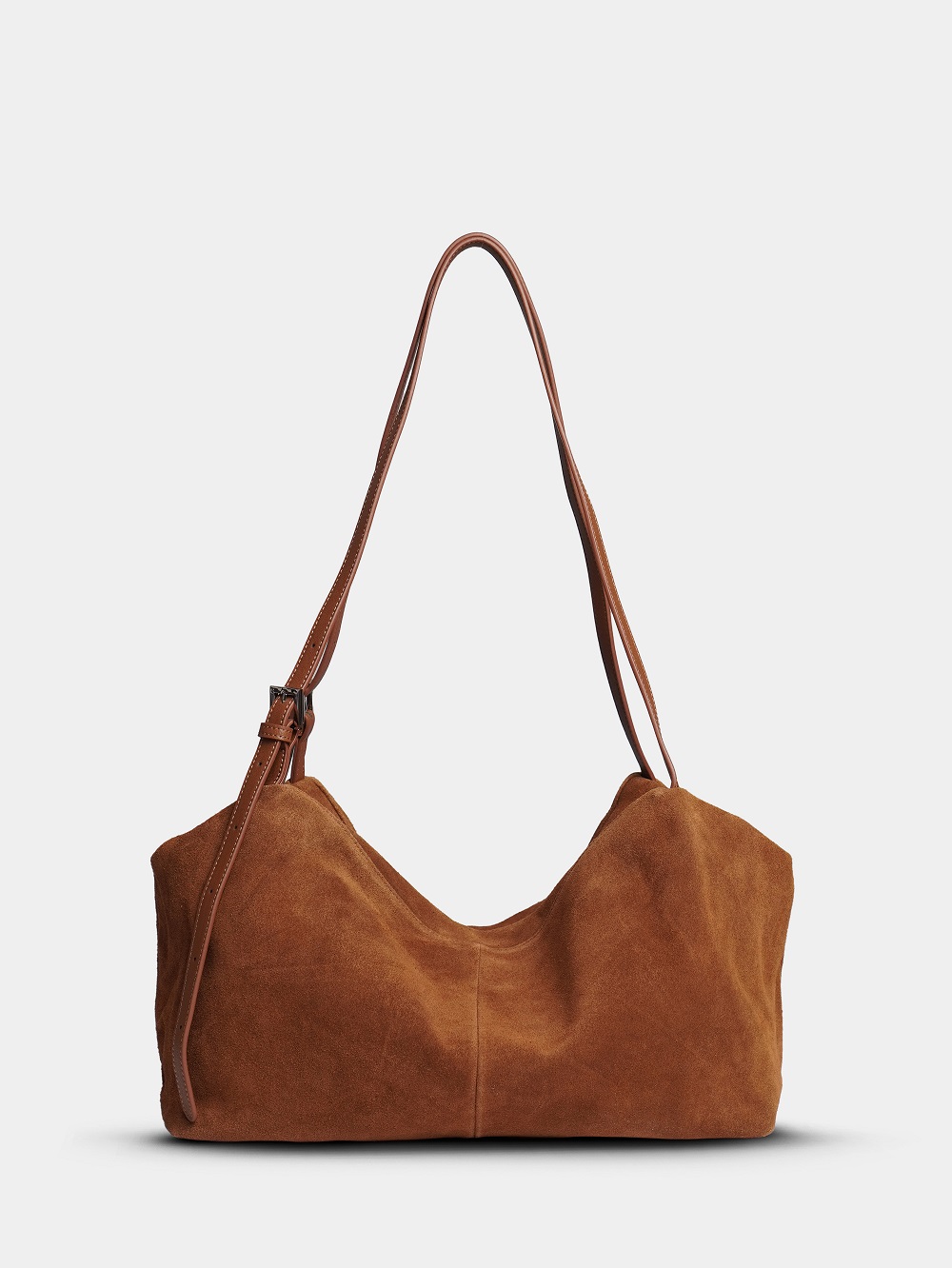 453-93 BD5847 Сумка хобо женская натуральная замша Ludor кирпичный