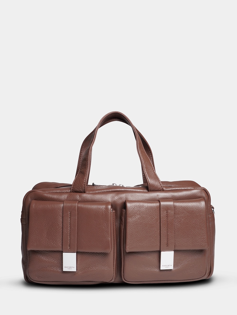 452-43 98417 Сумка тоут женская натуральная кожа Safenta темно-коричневый 452-43 98417 Сумка тоут женская натуральная кожа Safenta темно-коричневый