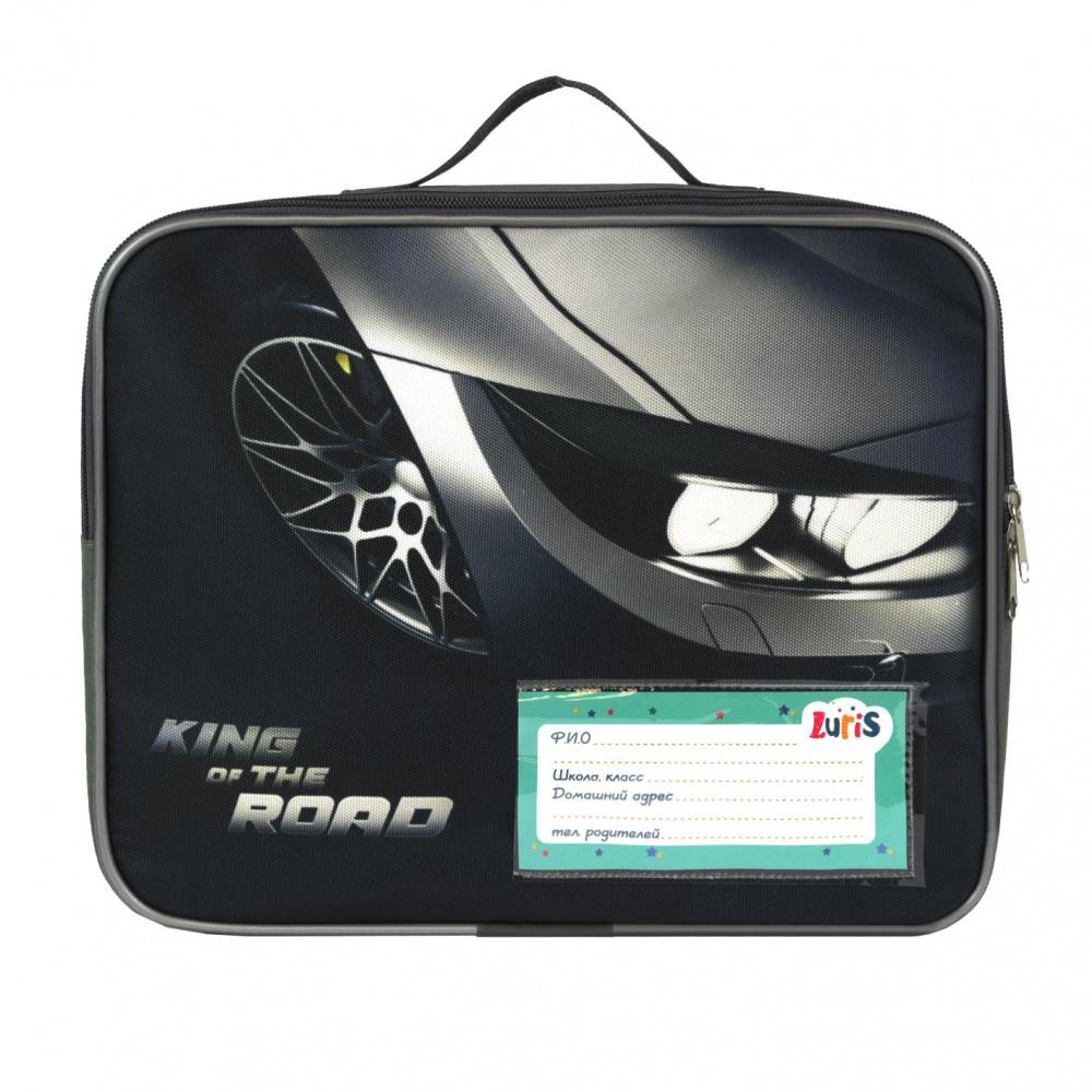 фото 406-43 65.1314 Школьная папка с ручками Luris темно-серый