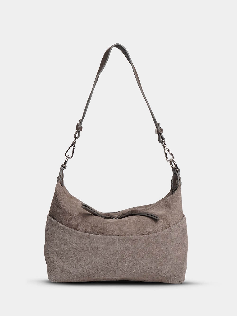 453-39 8517 Сумка хобо женская натуральная замша Ludor серо-бежевый 453-39 8517 Сумка хобо женская натуральная замша Ludor серо-бежевый
