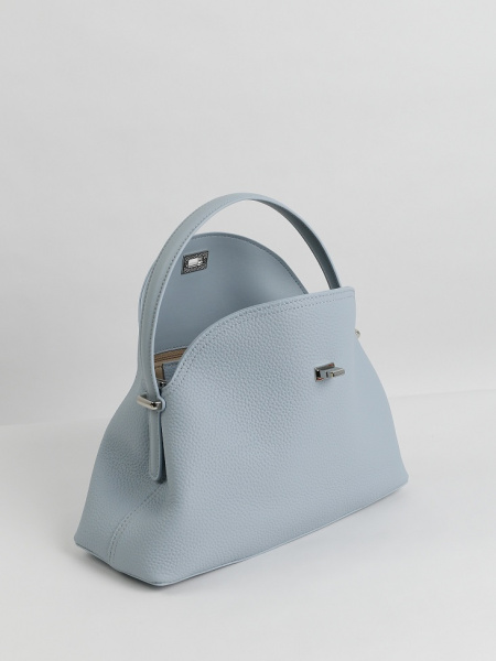 456-90 329 Сумка тоут женская натуральная кожа Ludor голубой