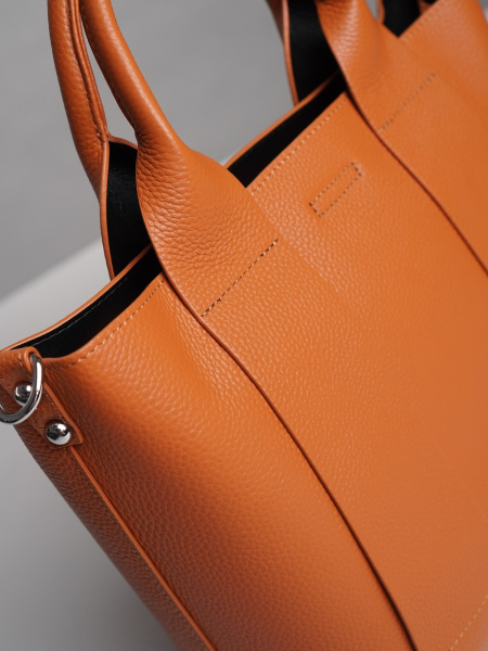 452-67 9906 Сумка тоут женская натуральная кожа Ludor коричневый