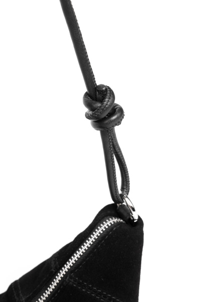 фото 437-47 10-055 Сумка кросс-боди женская натуральная замша Ludor черный