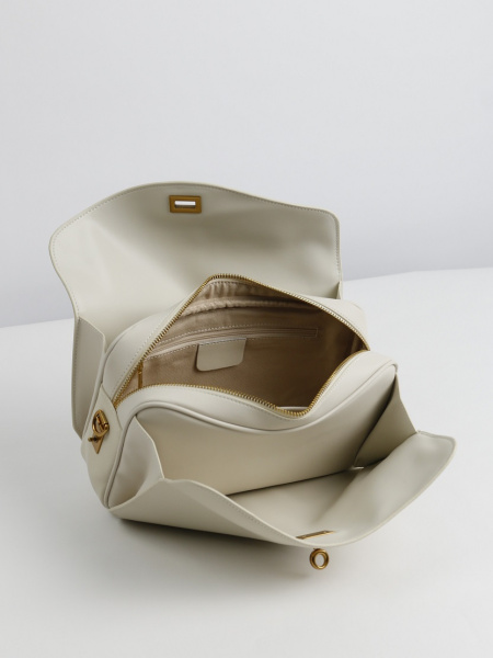 фото 456-86 6202золото Сумка кросс-боди женская натуральная кожа Ludor светло-бежевый