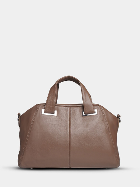 451-25 808 Сумка доум женская натуральная кожа Ludor темно-бежевый