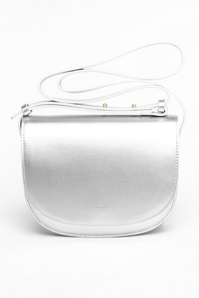 431-30 10-025 Сумка кросс-боди женская натуральная кожа Ludor серебристый фото 431-30 10-025 Сумка кросс-боди женская натуральная кожа Ludor серебристый