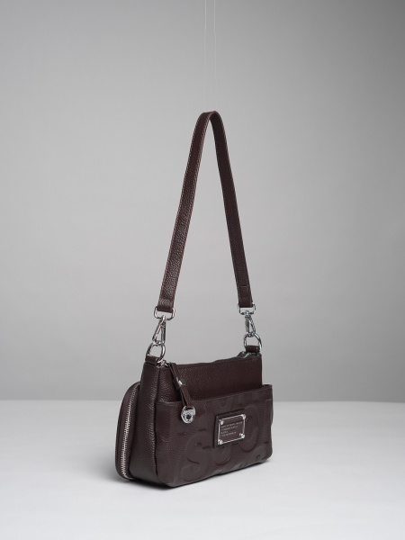 фото 451-26 6003 Сумка кросс-боди женская натуральная кожа Ludor темно-коричневый