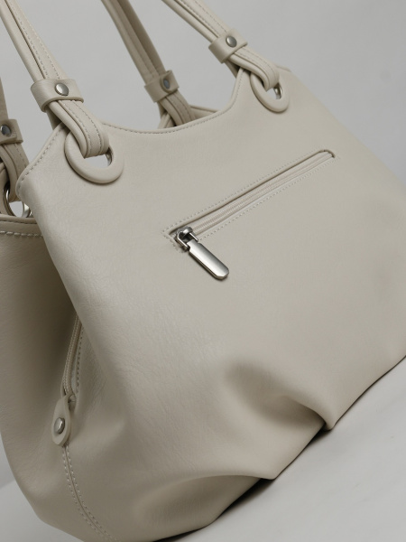 456-28 550230 Сумка доум женская экокожа Ludor светло-бежевый