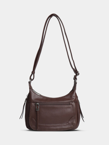 451-61 550233 Сумка кросс-боди женская экокожа Ludor темно-коричневый фото 451-61 550233 Сумка кросс-боди женская экокожа Ludor темно-коричневый