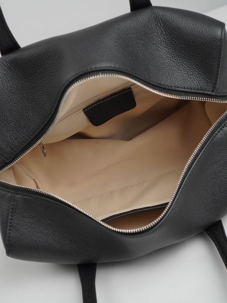 455-19 8838 Сумка тоут женская натуральная кожа Ludor черный