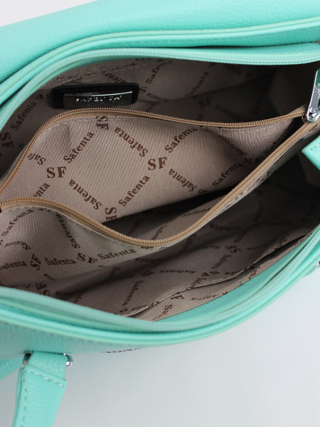 442-31 5255 Сумка стракчэд женская экокожа Safenta бирюза