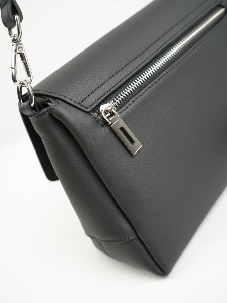 456-41 83360 Сумка Флап женская натуральная кожа Ludor черный