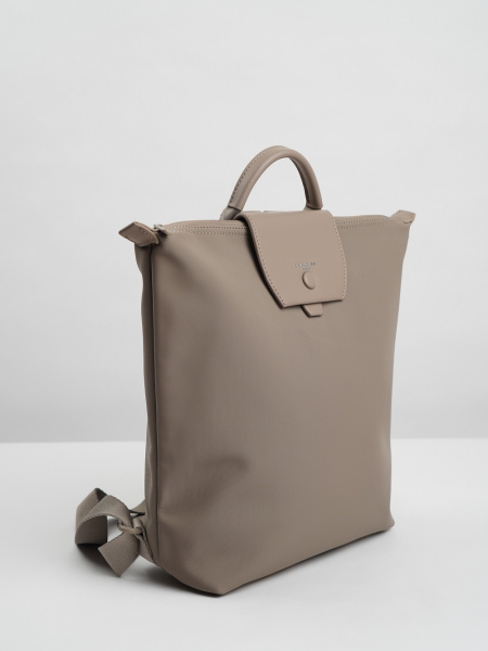 фото 453-55 СМ7632 Рюкзак женский экокожа David Jones серо-бежевый