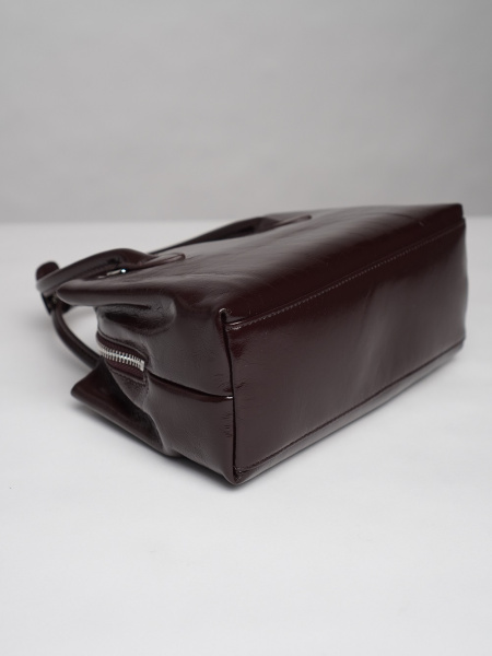 453-12 7715 Сумка тоут женская натуральная кожа Ludor темно-коричневый