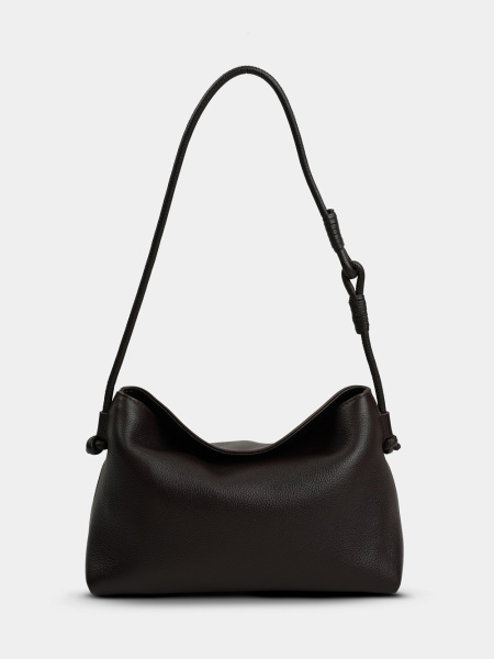 455-67 8836 Сумка хобо женская натуральная кожа Ludor темно-коричневый