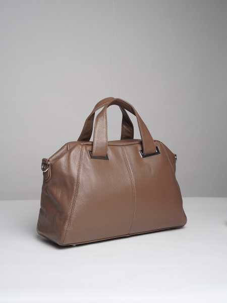 451-25 808 Сумка доум женская натуральная кожа Ludor темно-бежевый