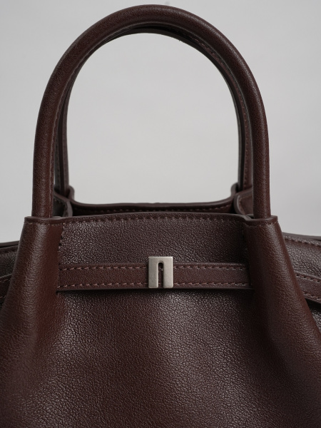 454-86 HR7280 Сумка тоут женская натуральная кожа Ludor темно-коричневый