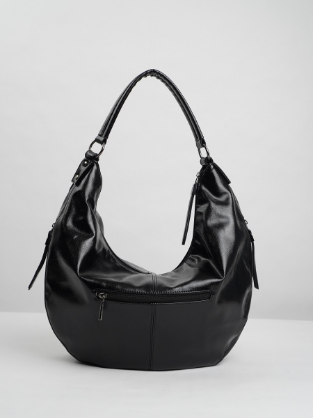 455-35 550237 Сумка хобо женская экокожа Ludor черный