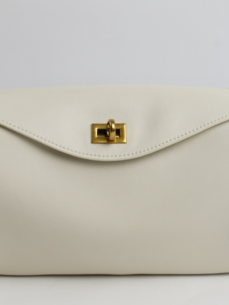 фото 456-86 6202золото Сумка кросс-боди женская натуральная кожа Ludor светло-бежевый