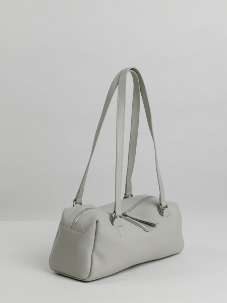 456-67 3713 Сумка доум женская натуральная кожа Ludor светло-серый
