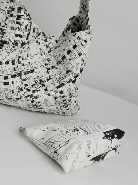 457-03 58506 Сумка хобо женская экокожа Safenta белый