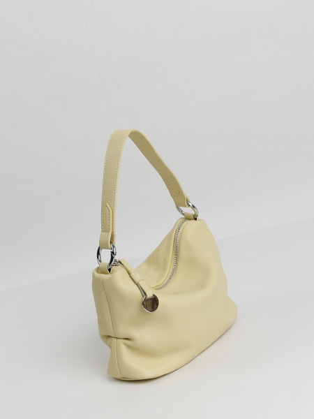 454-72 6661 Сумка хобо женская натуральная кожа Ludor светло-желтый
