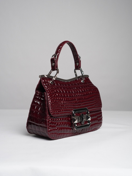 440-70 1931 Сумка стракчэд женская натуральная кожа Ludor бордовый