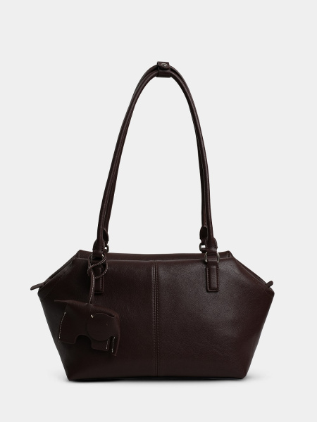 454-88 HR68935 Сумка тоут женская натуральная кожа Ludor темно-коричневый