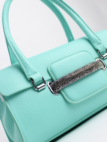 442-31 5255 Сумка стракчэд женская экокожа Safenta бирюза