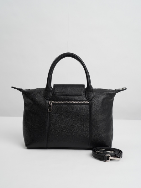 454-15 2406 Сумка тоут женская натуральная кожа Ludor черный