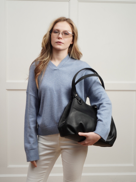 451-77 550230 Сумка доум женская экокожа Ludor черный