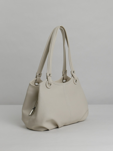 456-28 550230 Сумка доум женская экокожа Ludor светло-бежевый