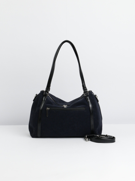 460-25 550299 Сумка доум женская эко нубук Ludor темно-синий