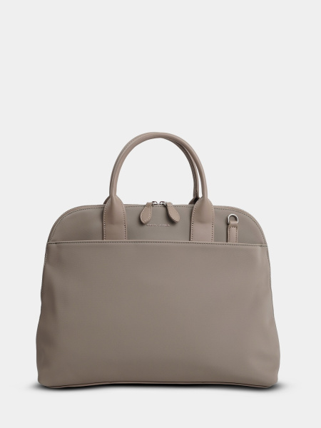 453-53 СМ7814 Сумка доум женская экокожа David Jones серо-бежевый