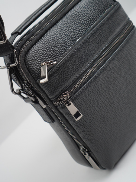 фото 453-74 1125-2 Сумка кросс-боди мужская натуральная кожа DE-GOSA черный