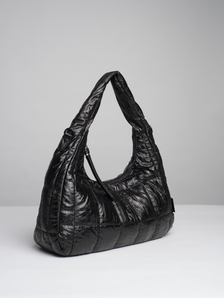 451-18 593461 Сумка хобо женская экокожа Safenta черный