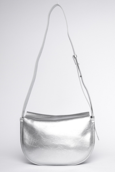 фото 430-41 9941 Сумка кросс-боди женская натуральная кожа Ludor серебристый